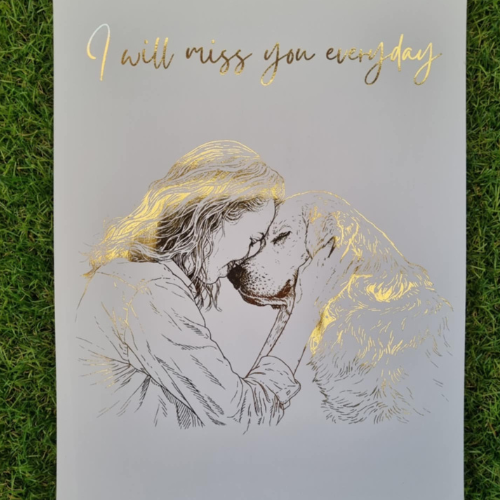 Pet & Human Line Art Portrait | Custom Foiled Print Australia