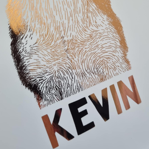 Custom Foiled Pet Portrait | Personalised Line Art Print Australia