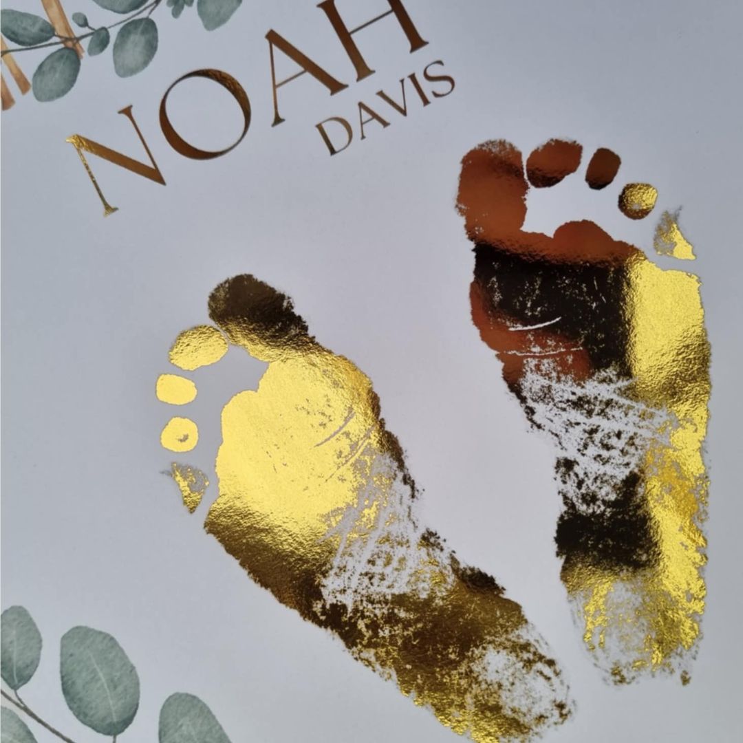 Safari Baby Hand & Footprint Print | Personalised Keepsake Australia