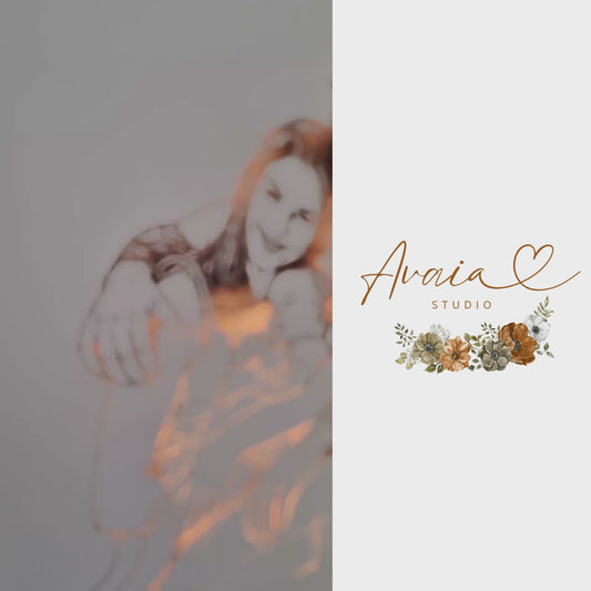 Custom Foiled Portrait Print | Personalised Line Art from Your Photo