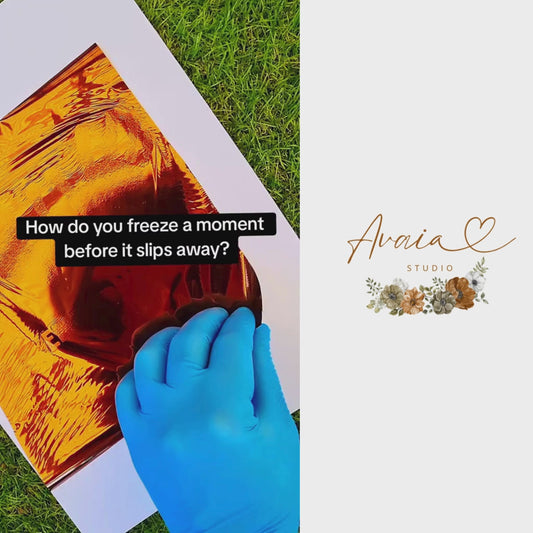 Baby Hand or Footprint Foil Print | Personalised Keepsake Australia