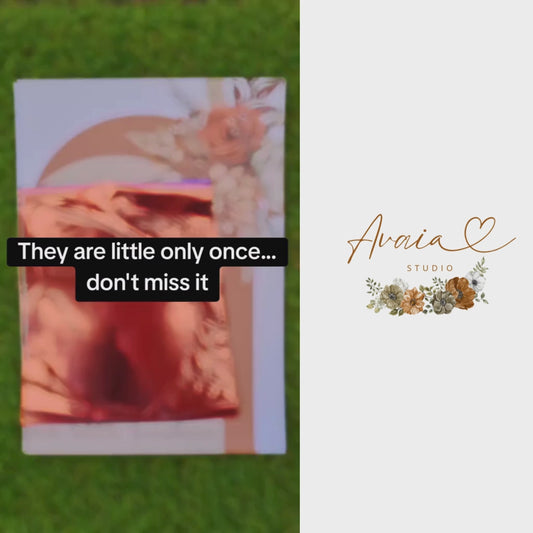 Baby Hand & Footprint Foil Print | Personalised Keepsake Australia